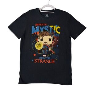 Funko Pop Shirt S  Doctor Strange Marvel Master Of The Mystic Short Sleeve Black